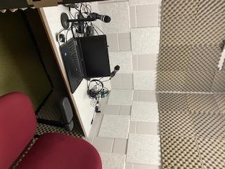 Podcast recording room for faculty